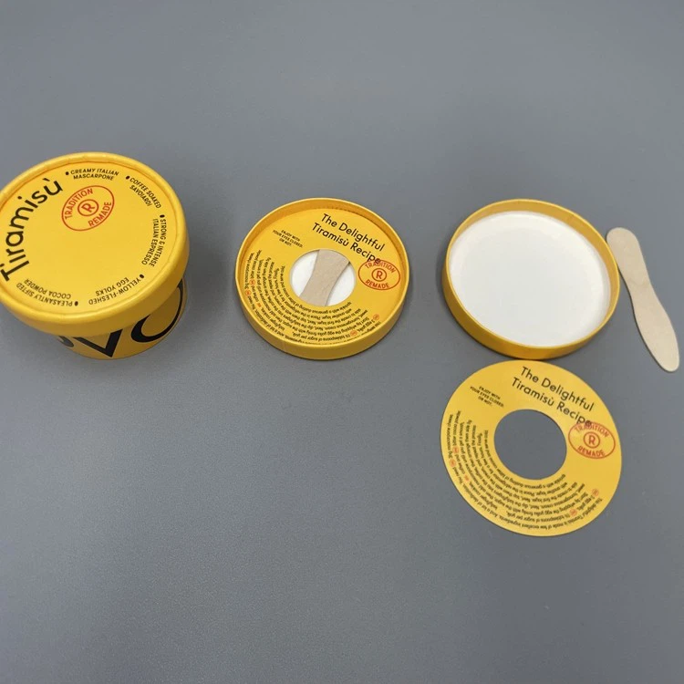 Gelato Ice Cream Cups With Paper Lids