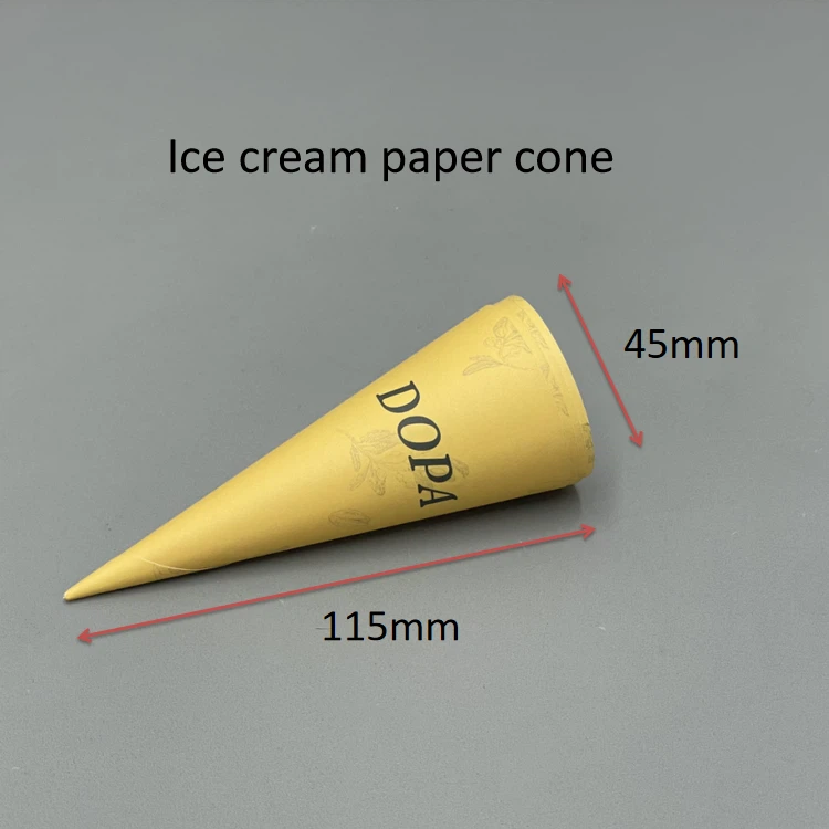 Custom Ice Cream Paper Cone sleeve 4 Custom Ice Cream Paper Cone sleeve 4