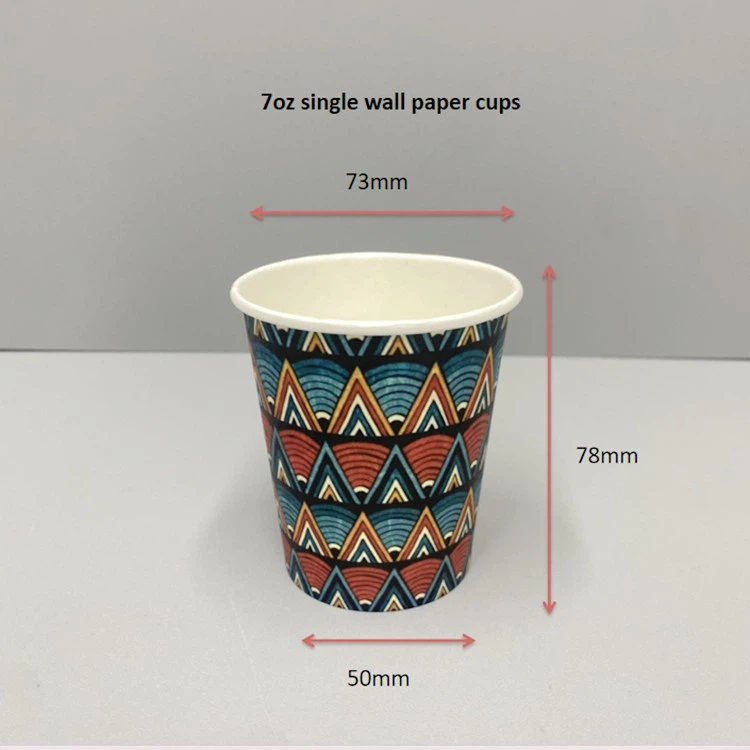 Single wall paper cups with lid (2)