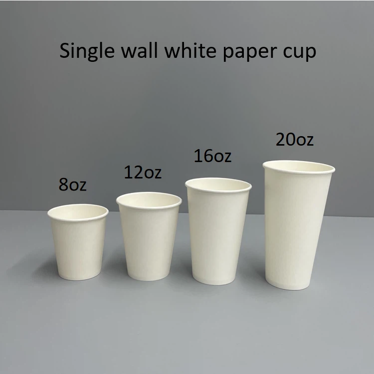 Single wall paper cups with lid (6)