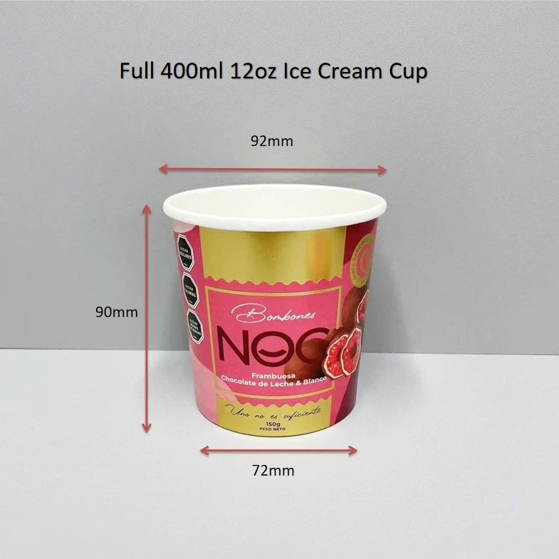 12oz shiny ice cream cup